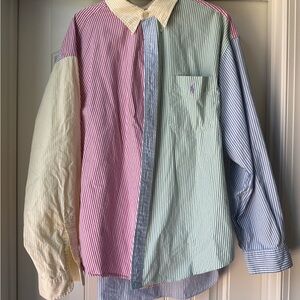 Colorful Striped Button-Up Shirt